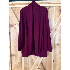 Rue21 Woman's Burgundy Maroon Open Front Cardigan Boho Whimsigoth Knit Sweater L